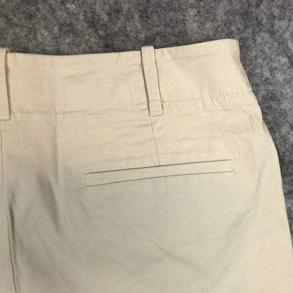 Talbots Womens Shorts Sz 10 30 Chino Bermuda Mid Rise Khaki Beige Stretch Outlet - Picture 8 of 10